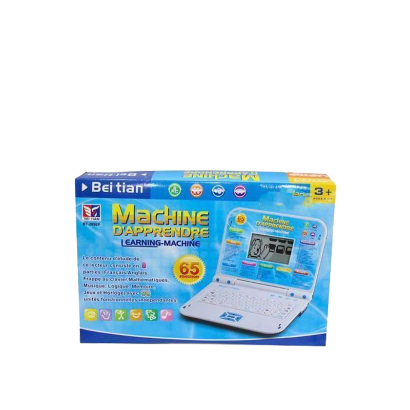 Ordinateur d'apprentissage bilingue Français- anglais 65 fonctions couleur bleu